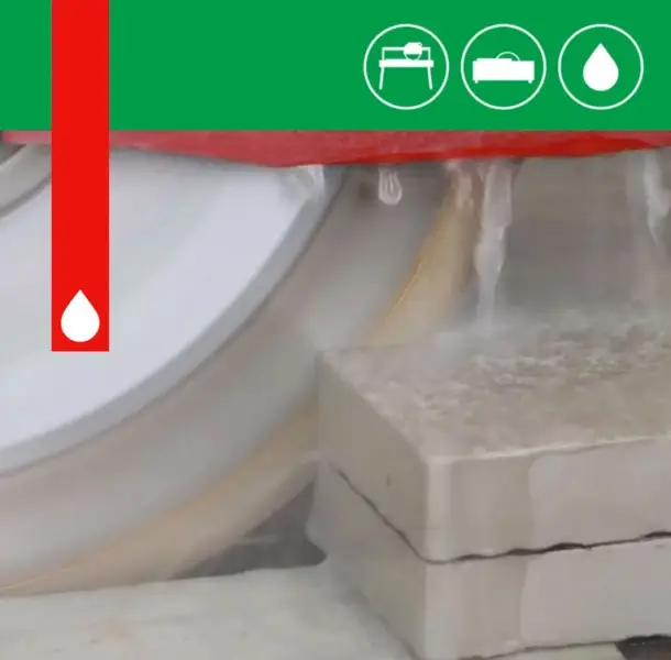 When cutting tiles on wet cutting machines, it is recommended to change the water regularly.