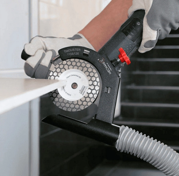 Cutting, Grinding, and Polishing Porcelain Stoneware for Creating Corners