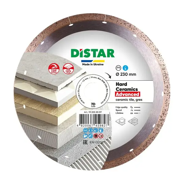 Diamond cutting blade 1A1R 230 Hard ceramics Advanced