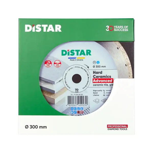 Diamond cutting blade 1A1R 300 Hard ceramics Advanced 6
